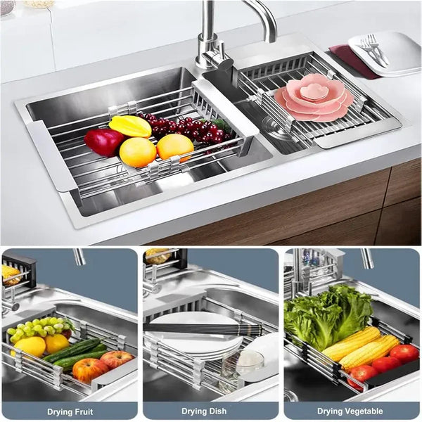 QuickClean Collapsible Sink Organizer Tray